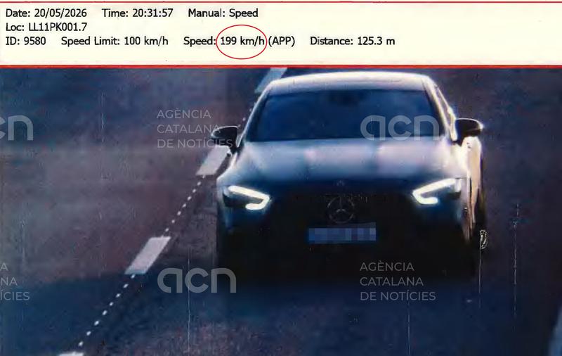 Els Mossos denuncien penalment un conductor que circulava a 199 km/h per la LL-11, als Alamús