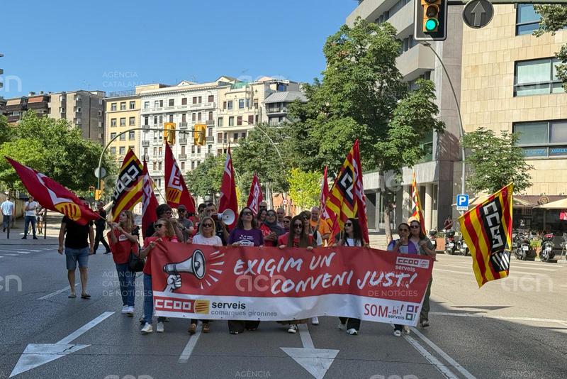 Els sindicats exigeixen a la patronal del comerç gironí que torni a la negociació del  conveni, caducat des de desembre