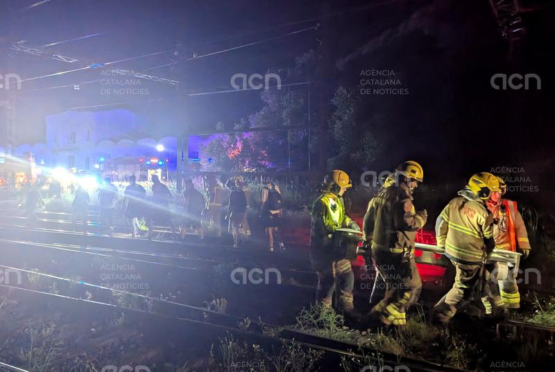 Simulacre d'incendi i d'evacuació de passatgers d'un tren al túnel de Belitres, entre Portbou i Cervera de la Marenda