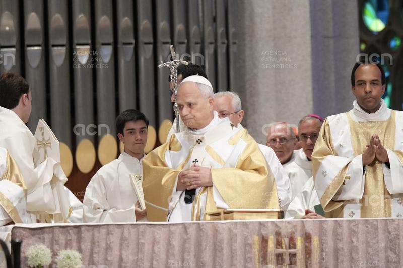 Comença la missa del Papa Lleó XIV a la Sagrada Família en el centenari de la mort de Gaudí