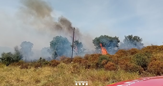 Controlats els incendis de vegetació de Rabós i Canyelles