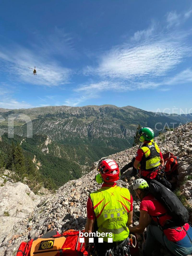 Rescaten un escalador a Saldes després de precipitar-se uns 20 metres al Pedraforca 