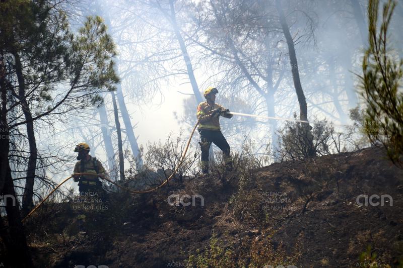 Parlon diu que l'incendi de l'Anoia evoluciona bé i que les pròximes hores seran "decisives" per donar-lo per controlat