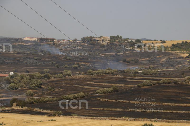 Els Bombers preveuen controlar aquest vespre l'incendi de Torrefeta, que ha arrencat amb "molta virulència"