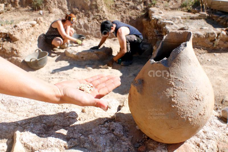 Els arqueòlegs troben una gerra amb un ou que va servir d'ofrena fa 1.800 anys a la vil·la romana de Sarrià de Ter