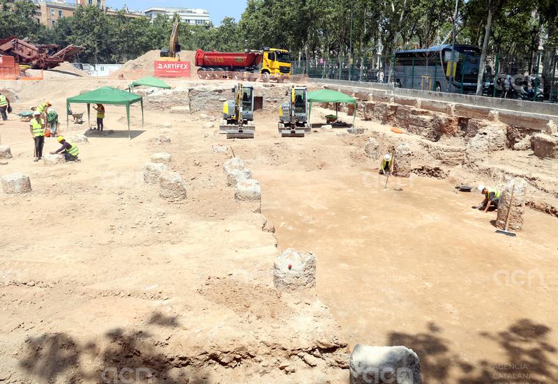 La futura Audiència de Barcelona segueix fent passos endavant a l'espera d'acabar les excavacions arqueològiques