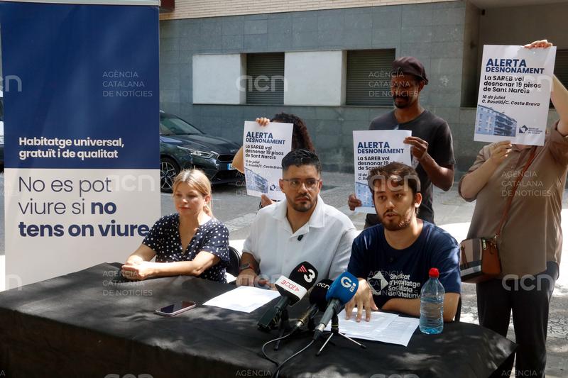 El Sindicat d'Habitatge de Girona alerta que un "macrodesnonament" de divuit famílies a Sant Narcís no està aturat