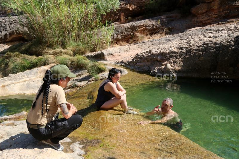 Comencen a regular l'accés als populars espais naturals de bany de les Olles, a Horta de Sant Joan i Bot