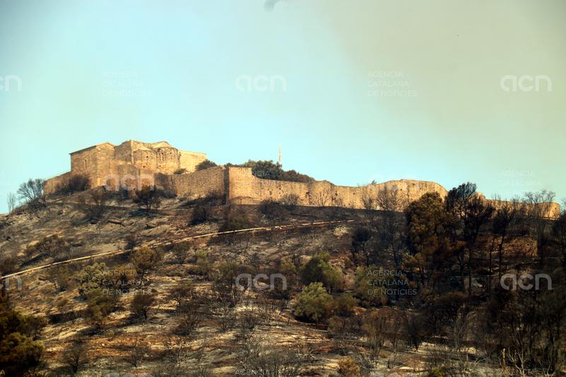 El Castell de Claramunt estarà tancat fins que acabin els treballs de retirada d'arbres cremats i la millora d'accessos