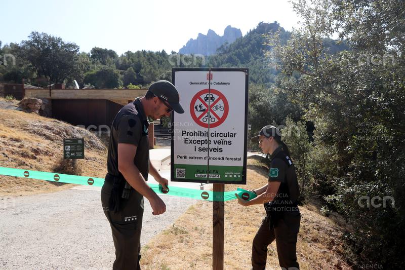 Montserrat i la Serra de Montsant s'afegeixen als espais naturals tancats i els Agents Rurals demanen "responsabilitat"