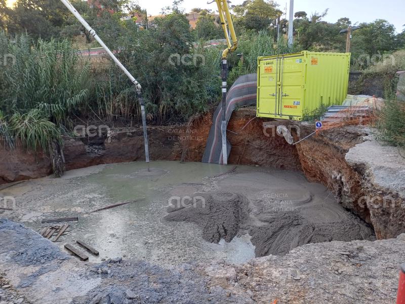 Adif dona per reparat l'esvoranc de Montcada i posa la infraestructura ferroviària a disposició de Rodalies