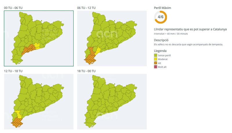 Les pluges deixen uns 140 litres al Vendrell i Torredembarra però en alguns punts es podrien haver superar els 200