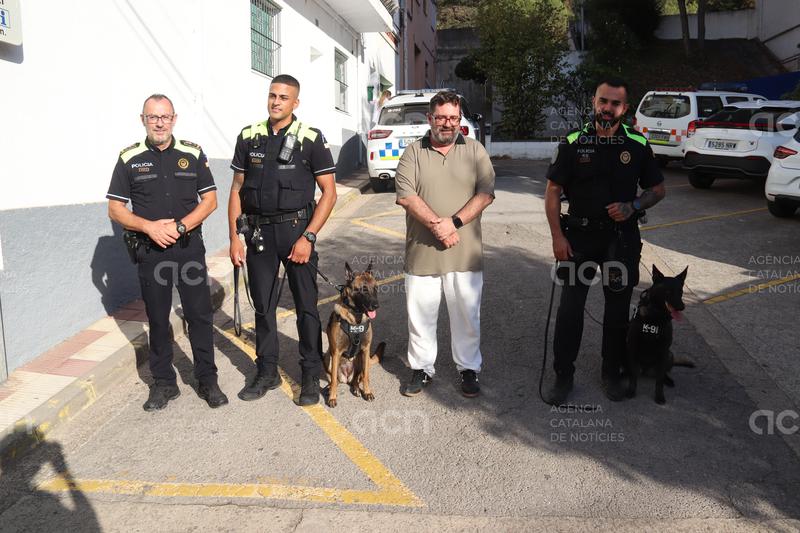 La unitat canina de la Policia Local de Blanes aixeca 377 actes i deté sis persones en un any