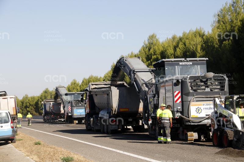 El ministeri de Transports farà una rehabilitació superficial del ferm de l'A-2 al Pla d'Urgell