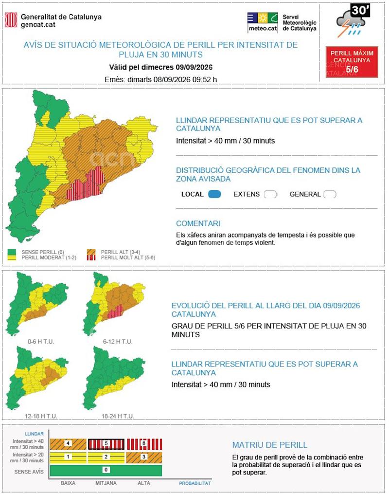 El Govern restringeix la mobilitat dimecres i suspèn les classes al Penedès, Garraf, Vallès Occidental i Baix Llobregat